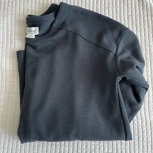 UpWest Favorite Waffle Crewneck Tee in Soot Size XS
